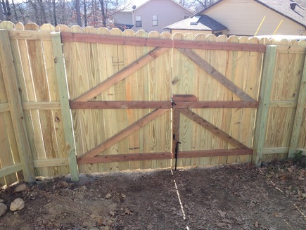 Double Gate Privacy Fence