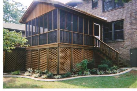 Screened In Deck with Roof
